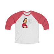 baby dont hurt me blue/red 3\4 Raglan Tee